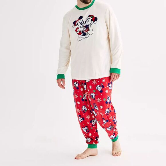 Disney's Mickey Mouse Big & Tall Men's Size 4XB Christmas Pajama Set Jammies #C - Picture 1 of 2